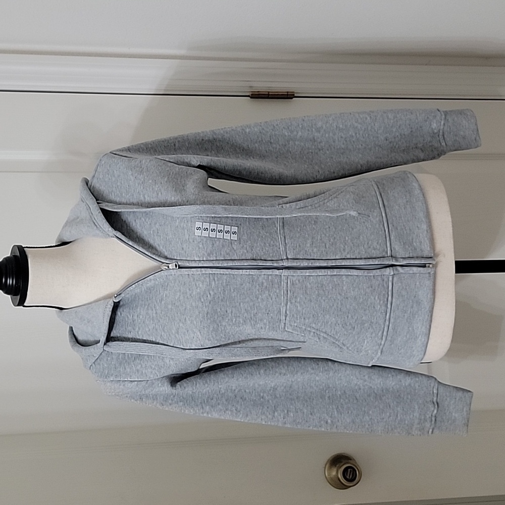 Spark Size S Gray Zipper Closure Hoodie Sweatshirt, NEW with Tag